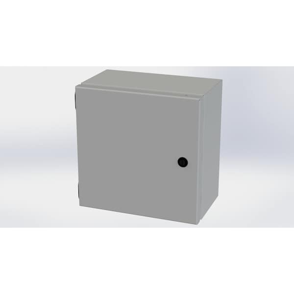1/4 Turn Latch Electrical Enclosures, 10 in H, 6 in D, 10 in W, NEMA 3R, 4, 12, 13, Carbon Steel